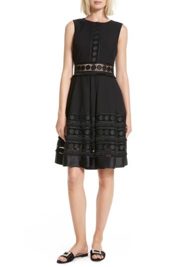 Women's Ted Baker London Olym Contrast Trim Dress - Black