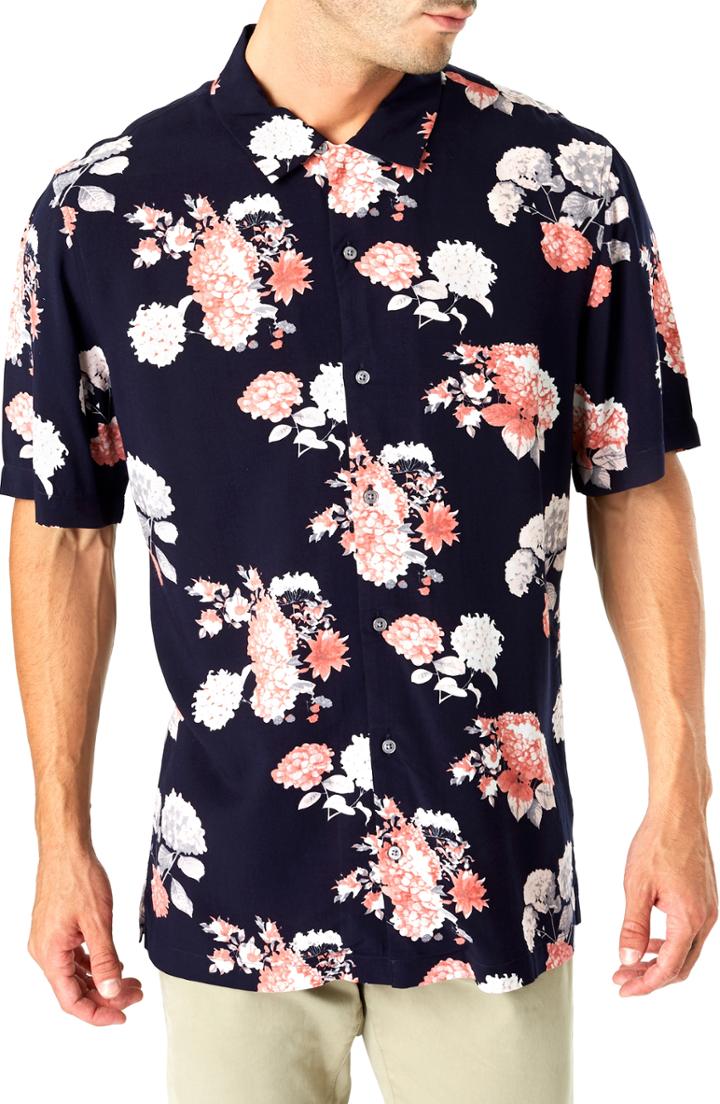 Men's 7 Diamonds Pure Imagination Slim Fit Camp Shirt - Blue