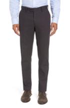 Men's Brax Texture Stretch Cotton Trousers X 32 - Grey