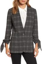 Women's Halogen Tie Sleeve Blazer - Grey