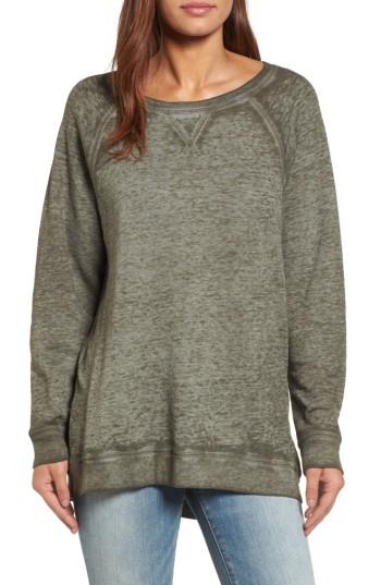 Women's Caslon Burnout Sweatshirt - Green