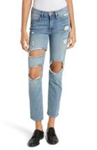Women's Frame Le High Straight Destroyed Crop Jeans