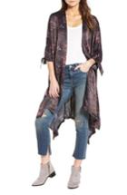 Women's Treasure & Bond High/low Kimono, Size - Black