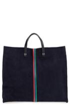 Clare V. Simple Stripe Nubuck Tote - Blue