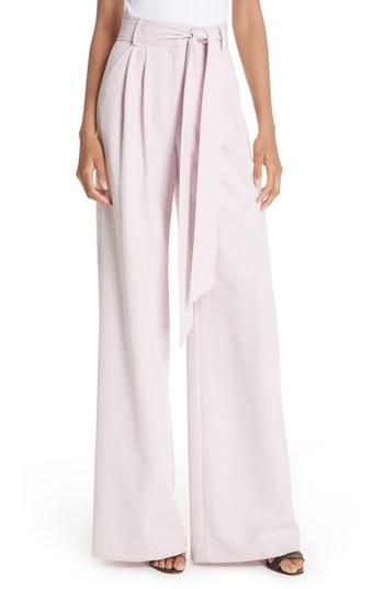Women's Milly Italian Cady Natalie Wide Leg Pants - Pink