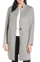 Women's Kenneth Cole New York Double Face Wool Blend Coat - Grey