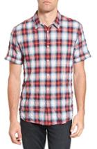 Men's John Varvatos Star Usa Mayfield Slim Fit Plaid Sport Shirt - Red