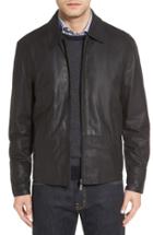 Men's Missani Le Collezioni Lambskin Leather Jacket - Black