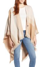 Women's Echo Colorblock Ruana, Size - Beige