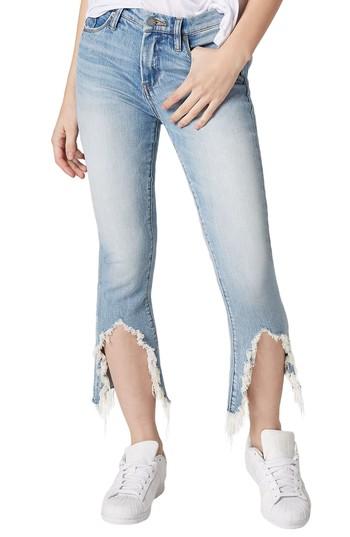Women's Blanknyc Constant Convo Distressed Hem Jeans - Blue