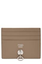Women's Fendi Liberty Calfskin Card Case - Grey