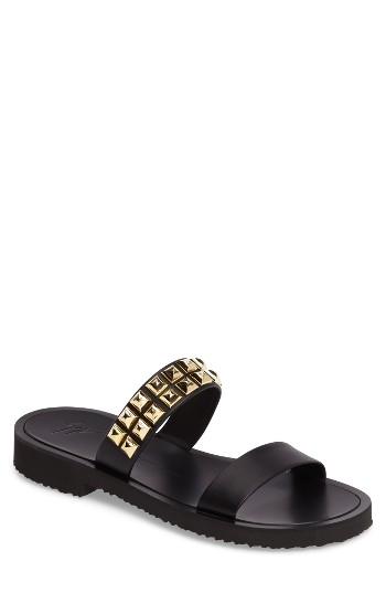 Men's Giuseppe Zanotti Studded Sandal Eu - Black
