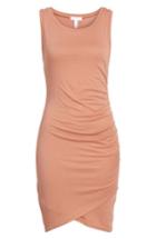 Women's Leith Ruched Body-con Tank Dress, Size - Coral
