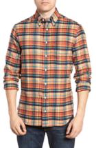 Men's Gitman Regular Fit Flannel Shirt, Size - Orange