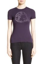 Women's Versace Collection Embellished Logo Tee Us / 40 It - Purple