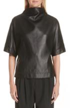 Women's Marc Jacobs Button Back Leather Top