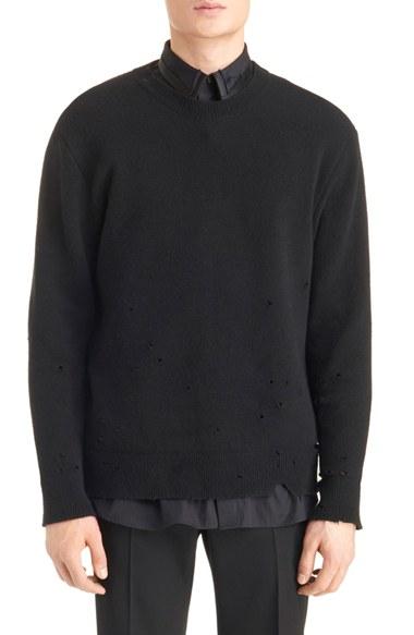 Men's Givenchy Destroyed Wool Sweater