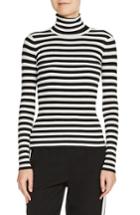 Women's Maje Stripe Turtleneck Sweater - White
