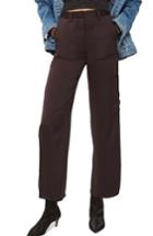 Women's Topshop Satin Wide Leg Utility Trousers Us (fits Like 0) - Purple