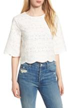 Women's Bishop + Young Scallop Edge Blouse - White