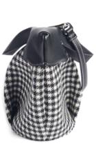 Loewe Mini Bunny Tweed & Leather Crossbody Bag With Genuine Shearling Trim -
