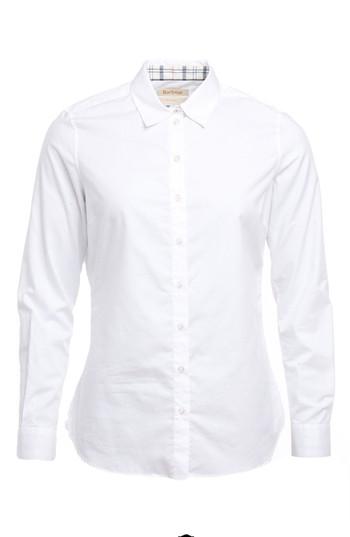 Women's Barbour Deerness Shirt Us / 14 Uk - White