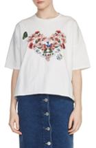 Women's Maje Embroidered Tee - White