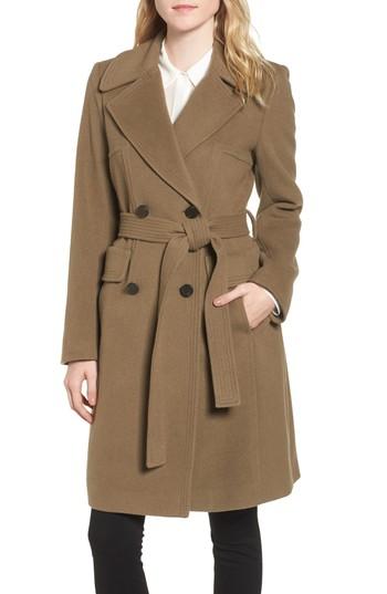 Women's Diane Von Furstenberg Double Breasted Coat - Beige