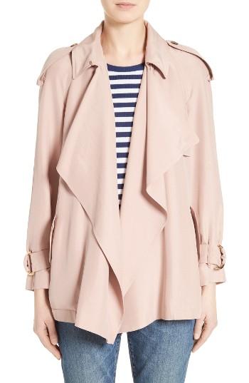 Women's Burberry Sanbridge Silk Wrap Coat