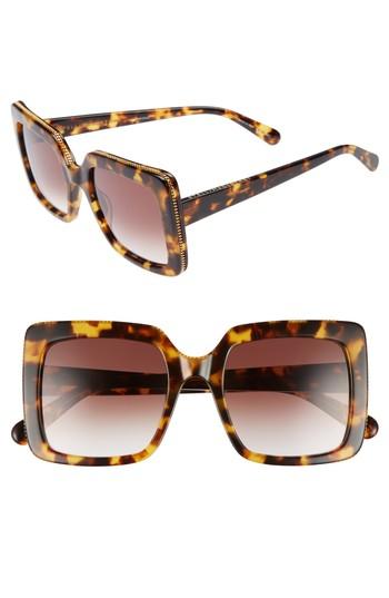Women's Stella Mccartney 53mm Square Sunglasses - Avana