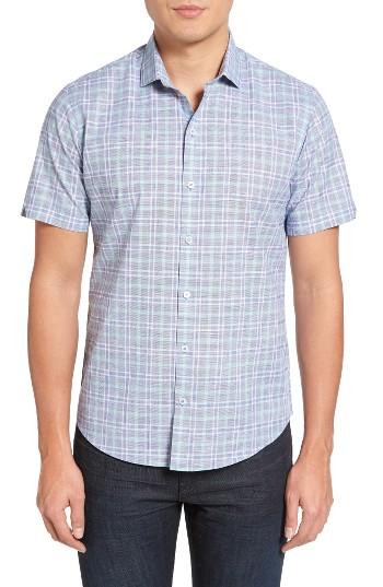 Men's Zachary Prell Tamburini Trim Fit Plaid Sport Shirt