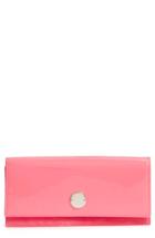 Jimmy Choo Fie Suede & Patent Leather Clutch - Pink