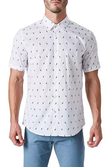 Men's 7 Diamonds Thunderbolt Woven Shirt - White