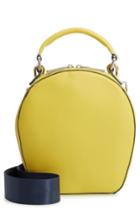 Deux Lux Annabelle Faux Leather Circle Crossbody Bag - Yellow