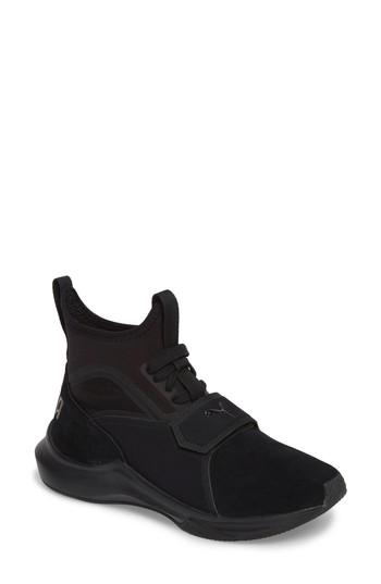 Women's Puma Phenom High Top Training Shoe .5 M - Black