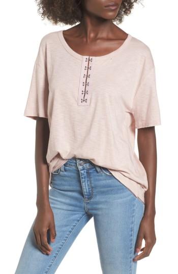 Women's Socialite Hook-and-eye Tee - Pink