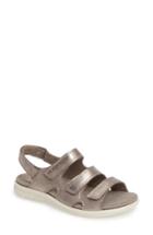Women's Ecco 'babette' Leather Sandal -7.5us / 38eu - Beige