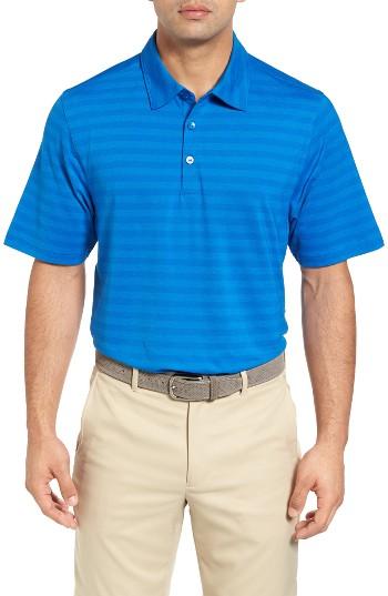 Men's Cutter & Buck Shoregrass Drytec Moisture Wicking Polo, Size - Blue