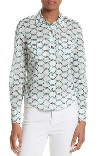 Women's Tory Burch Brigitte Rope Print Cotton Blouse