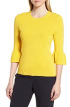 Women's Boss Fenella Ruffle Sleeve Sweater - Yellow