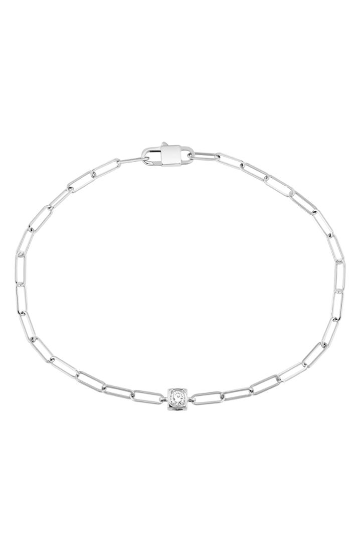 Women's Dinh Van Le Cube Diamant 18k Gold Chain Bracelet