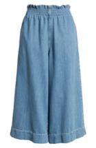 Women's Topshop Wide Leg Crop Jeans W X 30l (fits Like 27w) - Blue