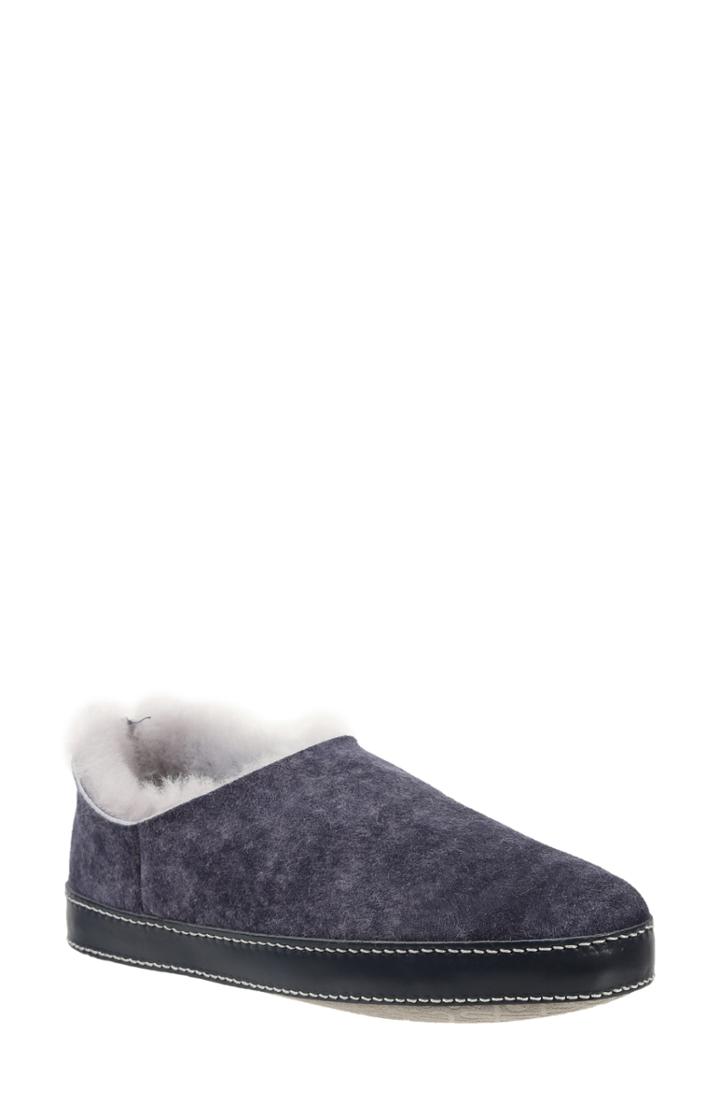 Women's Ross & Snow Kristina Genuine Shearling Slipper M - Blue