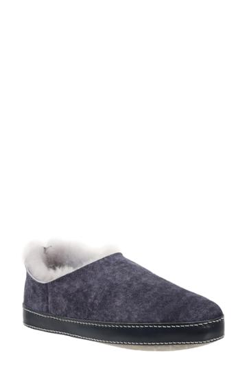 Women's Ross & Snow Kristina Genuine Shearling Slipper M - Blue