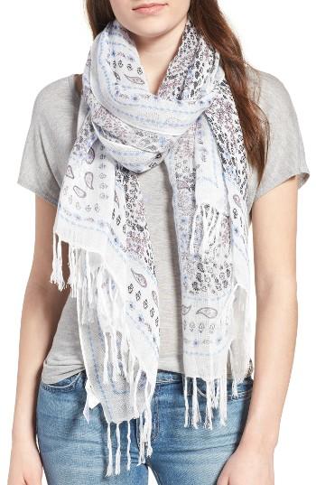 Women's Caslon Soul Paisley Scarf, Size - Black