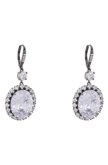 Women's Nina Halo Drop Crystal Earrings