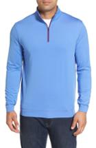 Men's Peter Millar Perth Quarter Zip Stretch Pullover - Blue/green