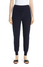 Women's St. John Collection Float Jacquard Knit Cashmere Pants, Size - Blue
