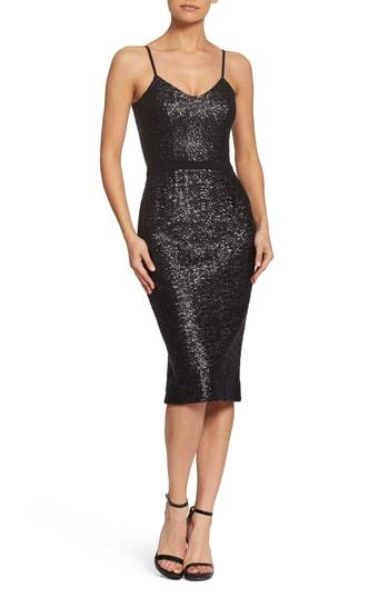 Women's Dress The Population Emma Sequin Body-con Dress - Black