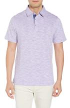 Men's Bugatchi Marled Stripe Polo - Purple